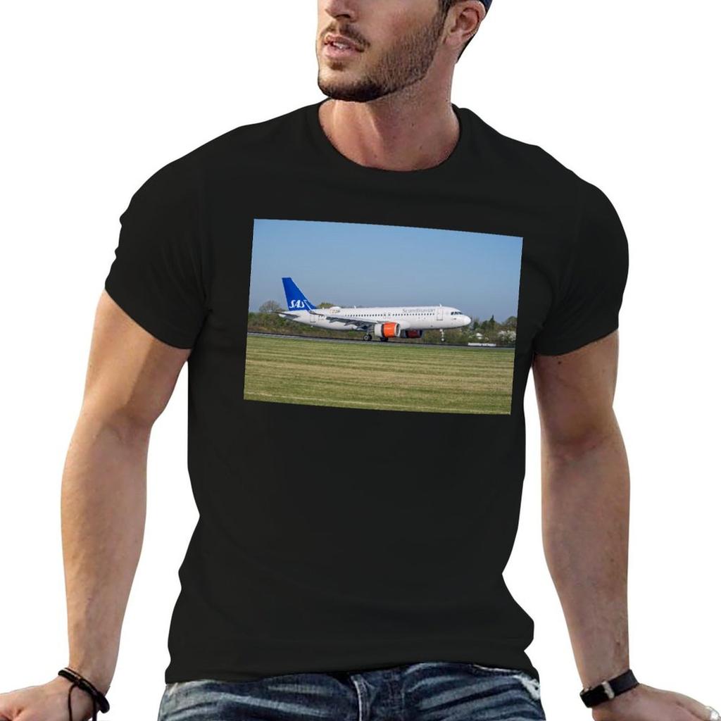 Sas Airbus A320neo Eisic Cph To Unisex Tshirt Plus Size Summer Short Sleeve Tshirt