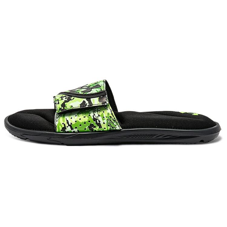 Under Armour Ignite 6 Graphic Strap Slide Black Green Citrine Camo Men s 3024450-001 EU 40