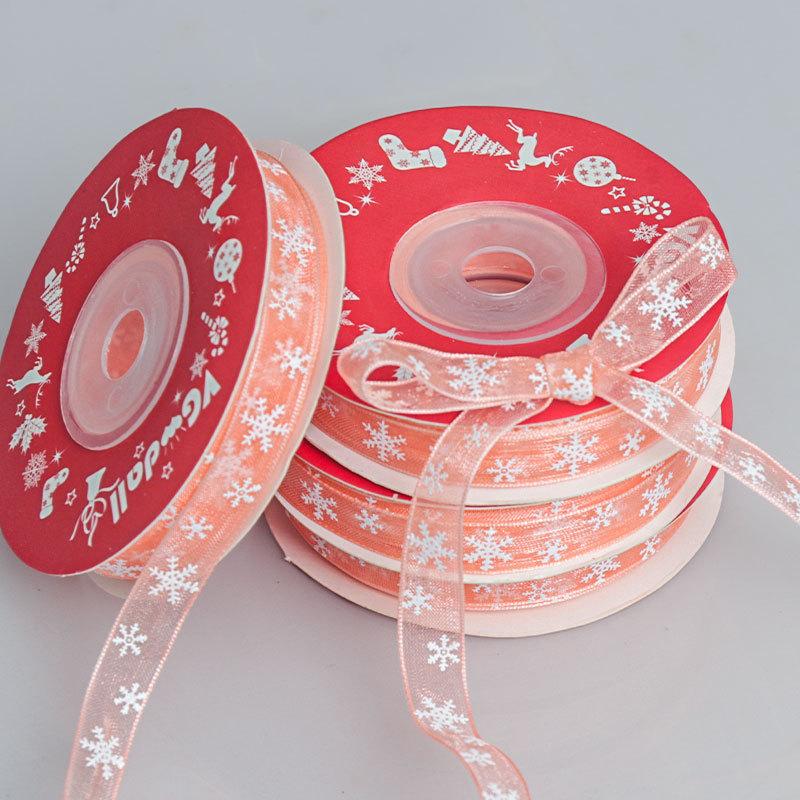 1cm Christmas Day Transparent Yarn Handmade Diy Gift Flower Package Decorative Ribbon Ribbon Bow DIY Flower Handmade