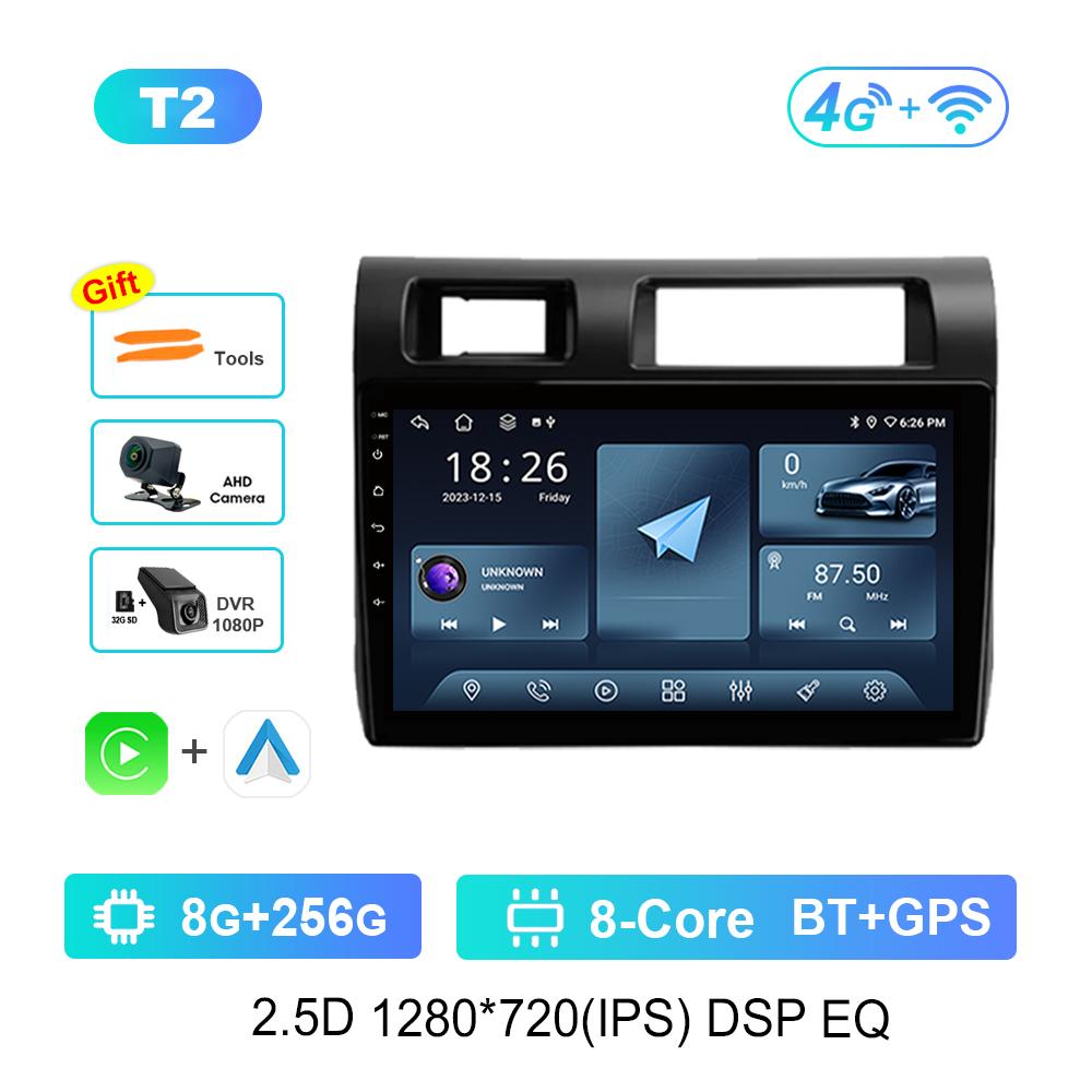 Video Multimedia Player for Toyota Land Cruiser LC 70 Series 2007 - 2020 Android Car WiFi+4G GPS IPS Screen Head Unit DSP Stereo