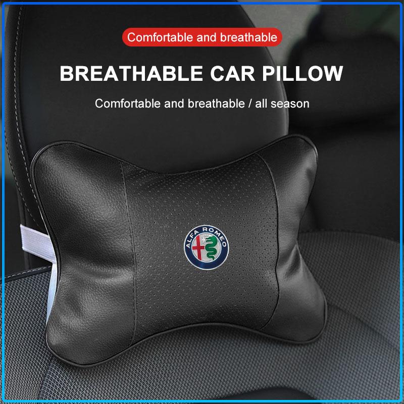 For Alfa Romeo 147 159 156 Giulietta Giulia Mito Spider Alpha Nheadrest 1/2Pcs Car Neck Pillows Car Headrest Cushion Support Seat Accessories