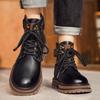 Fashion Autumn and winter men's boots New Fashion Designer Style Street walking outdoor motorcycle Daily office Genuine leather shoes