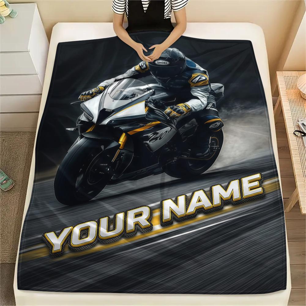 1PC Custom Name Spirit Style Patterned Flannel Blanket Suitable For All Seasons for Home Decor Warmth and Comfort Gifts Holiday Present_lx