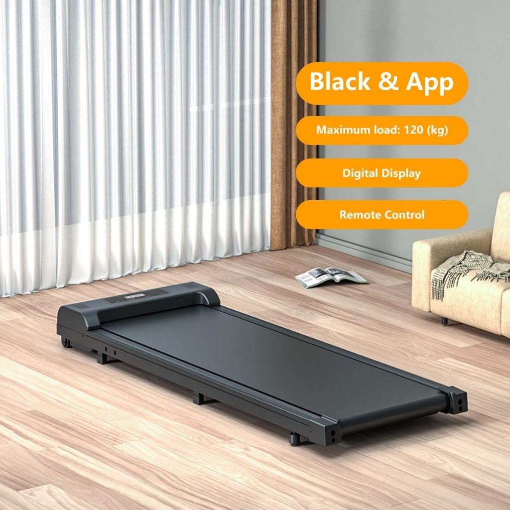 

121*53*95CM Mini Running Walking Pad Foldable Electric Treadmill Household Gym Indoor Simple Fitness Equipment Black & App