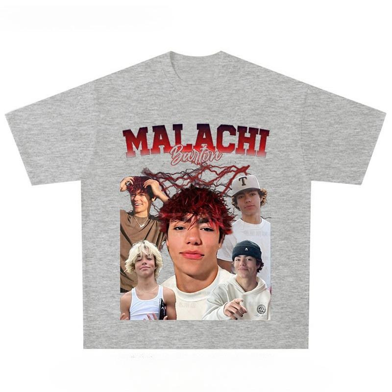 2026 Turtle Planet Malachi Barton Printed American Street Short Sleeve Vintage Mens and Womens Trendy TShirt