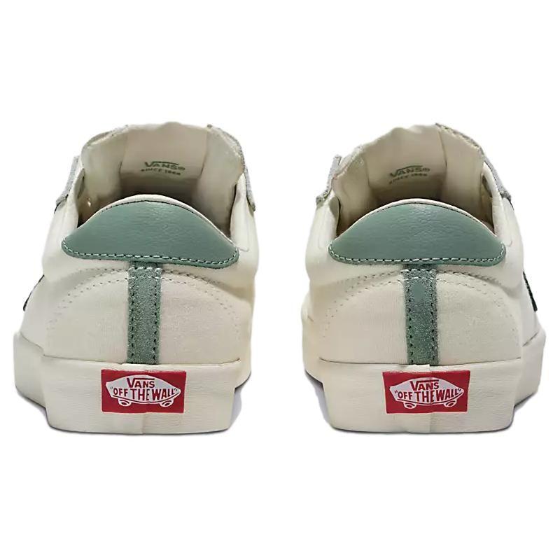 Vans Sport Low Casual Lightweight Comfortable Shock Absorbing Durable Low Top Skate Shoes Unisex Sneakers White Green VN000CQRGRN