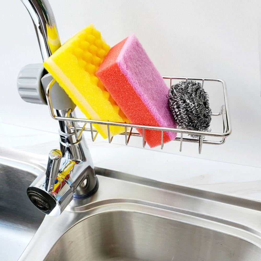Rack Kitchen Bathroom Accessories Sink Storage Sponge Shelf Soap Storage Holder Faucet Rack Drainer