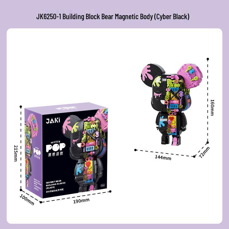 JAKI Jiachi Magnetic Bear Building Blocks Ornament for Adults - Hot Selling Collection.