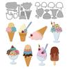Dessert Carbon Steel Cutting Dies Stencils for DIY Scrapbooking Photo Album Decorative Embossing Paper Card Ice Cream 89~92x144~155x0.8mm