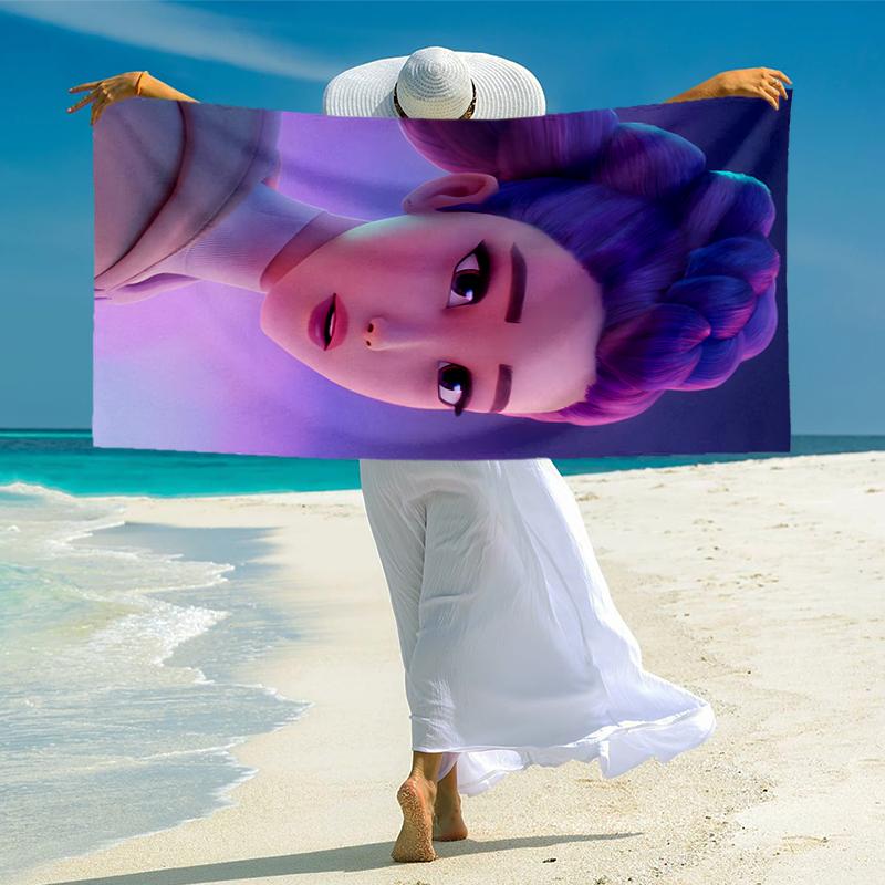 KPOP Hunter Fashion Beach Towel: Ideal for Summer Adventures Soft, absorbent and quick drying suitable for swimming and bathing