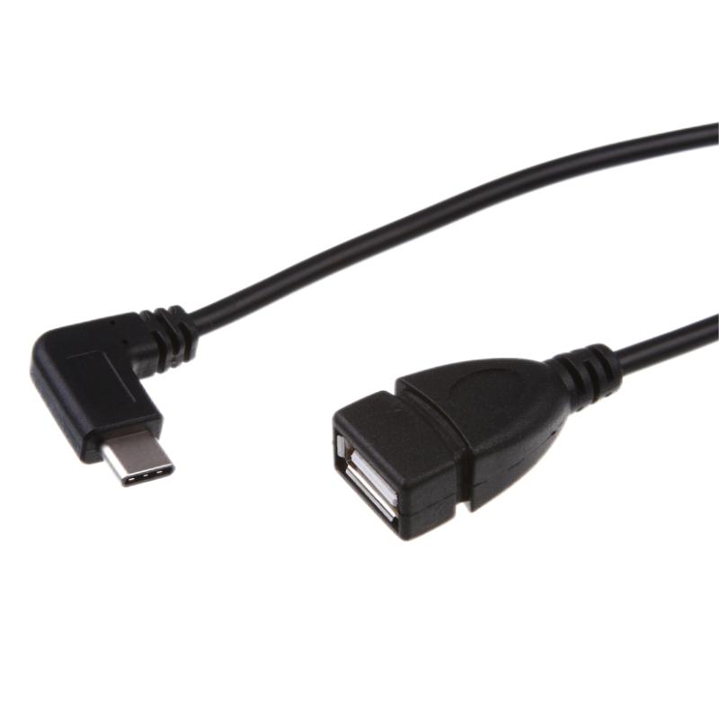 

Кабель-адаптер USB Type-C «тато» до USB 2.0 «мама» OTG, кутовий 90 градусів, для телефону, ноутбука As Shown A