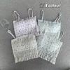Florales Tanktop Neckholder Crop Tops Damen Sommer Camis Brustpolster Camisole Mode Lässig Tube Weibliche Ärmellose Kurze Weste