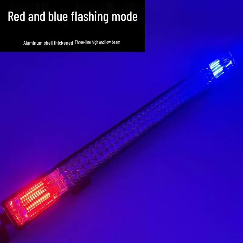 Super Bright LED Strip Spotlight 12V/24V Grille Headlight & Fog Light, Red/Blue Strobe for Trucks