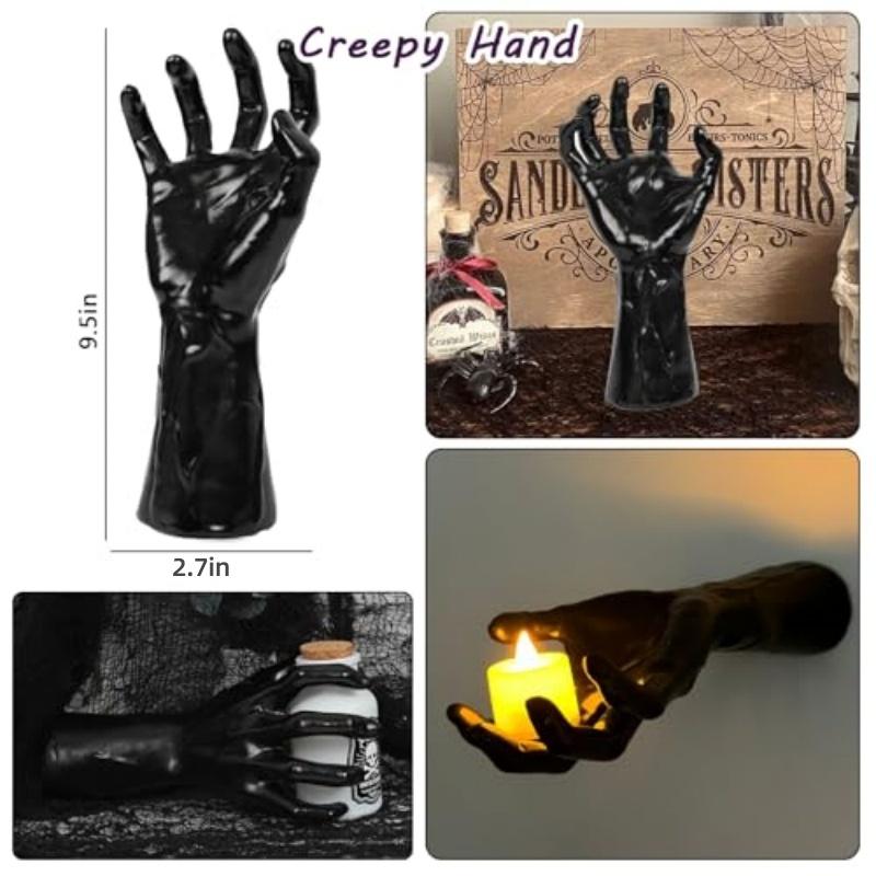 Halloween decorations, wall mounted creepy hands, life-size horror hands for gothic wall decoration to place candles