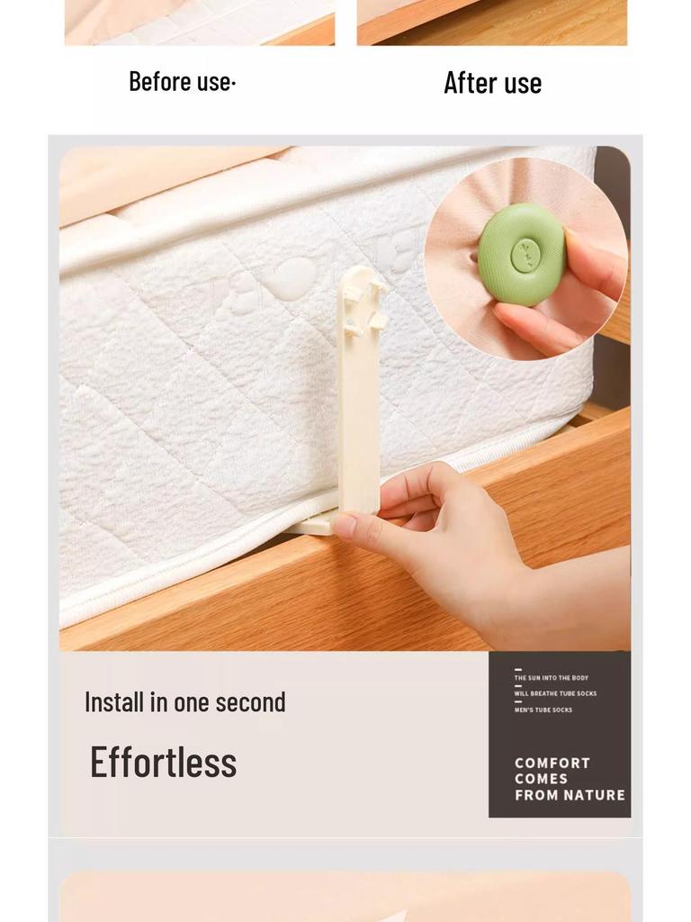Rutschfeste Unsichtbare Bett- und Deckenbefestiger – Nähnadelfreie Klammern für sichere Lakenorganisation
