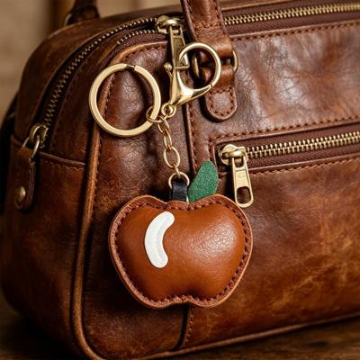 Apples Keychain Pendant Cute Apple-Shaped Leather Keychain Charm Colorful Fruit Bag And Car Pendant Soft Versatile Purse Charm for Women Tote Bags