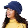 Solid Color Versatile Travel Headscarf Hat with Multicolor Brim