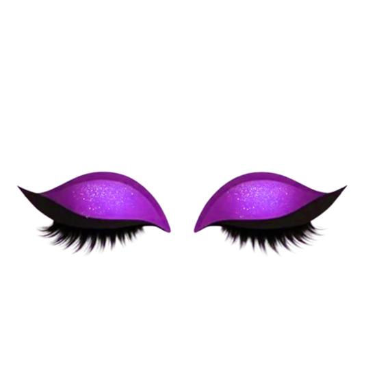 2 Pairs Lazy Eye Shadow Eyelash Patch 2-in-1 Eyeshadow Eyelashes Makeup Stickers Reusable Eye Makeup Stickers with False Lashes Shadow