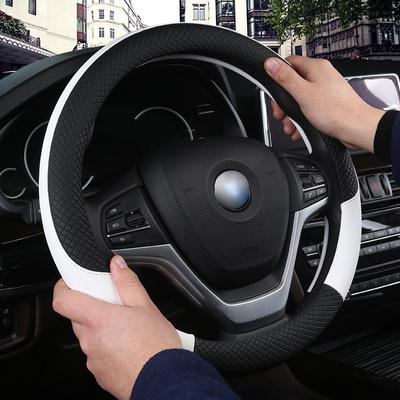 Leather Car Steering-wheel Cover 37CM-38CM Car-styling Interior Accessories Sport Auto Steering Wheel Covers Anti-Slip