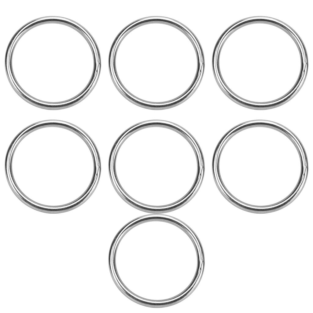 7 Stück Metall-O-Ring Wasserdicht Rostfrei 304 Edelstahl Hohe Tragfähigkeit Nahtlos Geschweißt Runder O-Ring 8x80mm