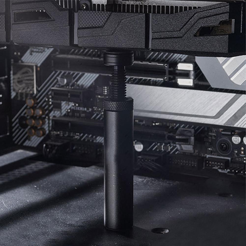 GPU Holder with Magnet Graphics Card Support Adjustable Telescopic Rotary Screw Liftable Video Card Sag Holder Aluminum Alloy