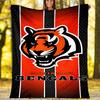 Cincinnati Bengals LOGO printed throw blanket—soft,warm;versatile blanket for all seasons—perfect as &air-conditioning throw,nap blanket