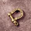 5Pcs Antique Brass Horse Shoe Clasps Screw in Fasteners for Apparel Bags DIY Craft Accessories