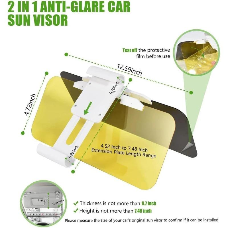 Visiera Parasole Auto Polarizzata Antiriflesso Estensore Visiera Parasole Antiriflesso Protezione UV Parasole Occhiali da Guida Visione Notturna HD Parasole
