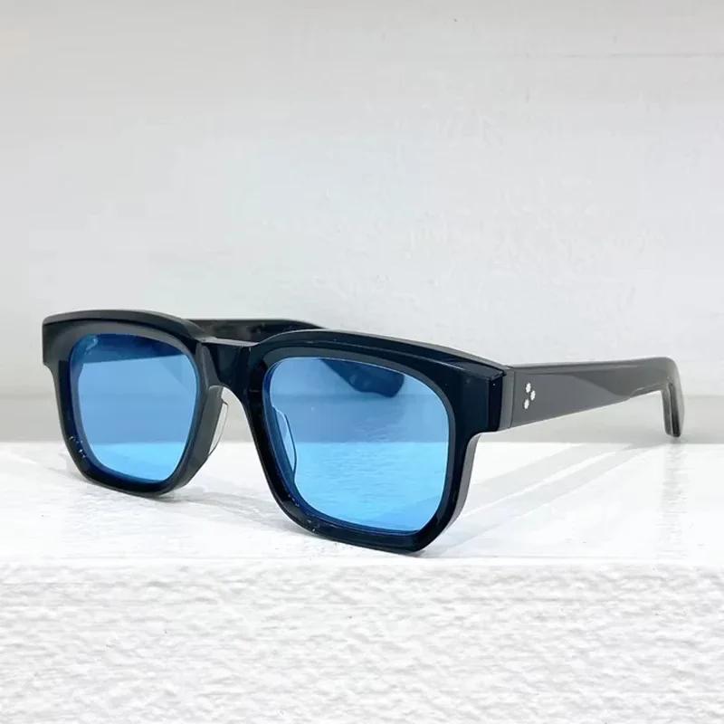 Quadratische Handgefertigte Acetat-Sonnenbrille Uv400 Designer Japanische Marke Klassische Herren Optische Vintage-Brille mit Sehstärke
