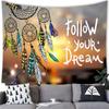 Bohemian Dream Catcher Tapestry Psychedelic Feathers Occult Decor Bedroom Hippie Wall Carpet Beach Towel Decoration for Home