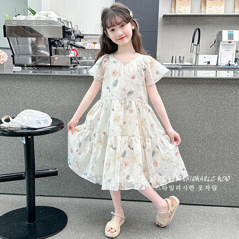 Girls' dress 2026 summer new children's summer dress, mid size princess dress, stylish children's clothing trend