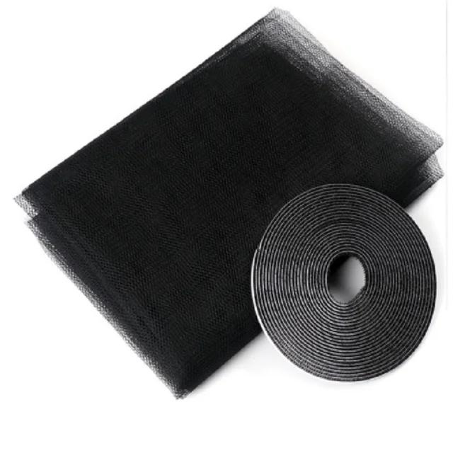 

Новая сетка для окон от мух и комаров, сетка для окон от насекомых, сетка для окон, сетка для помещений, сетка от насекомых, легко крепится с помощью ленты, домашний текстиль 1.3X1.5M чёрный