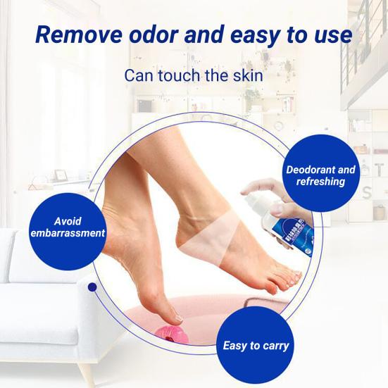 100ml Shoes Deodorant Spray with Mild Formula and Anti-Itch Properties