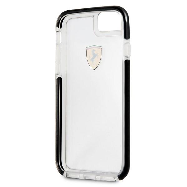 Etui Do iPhone 7 Ferrari Shockproof Czarne Transparentne