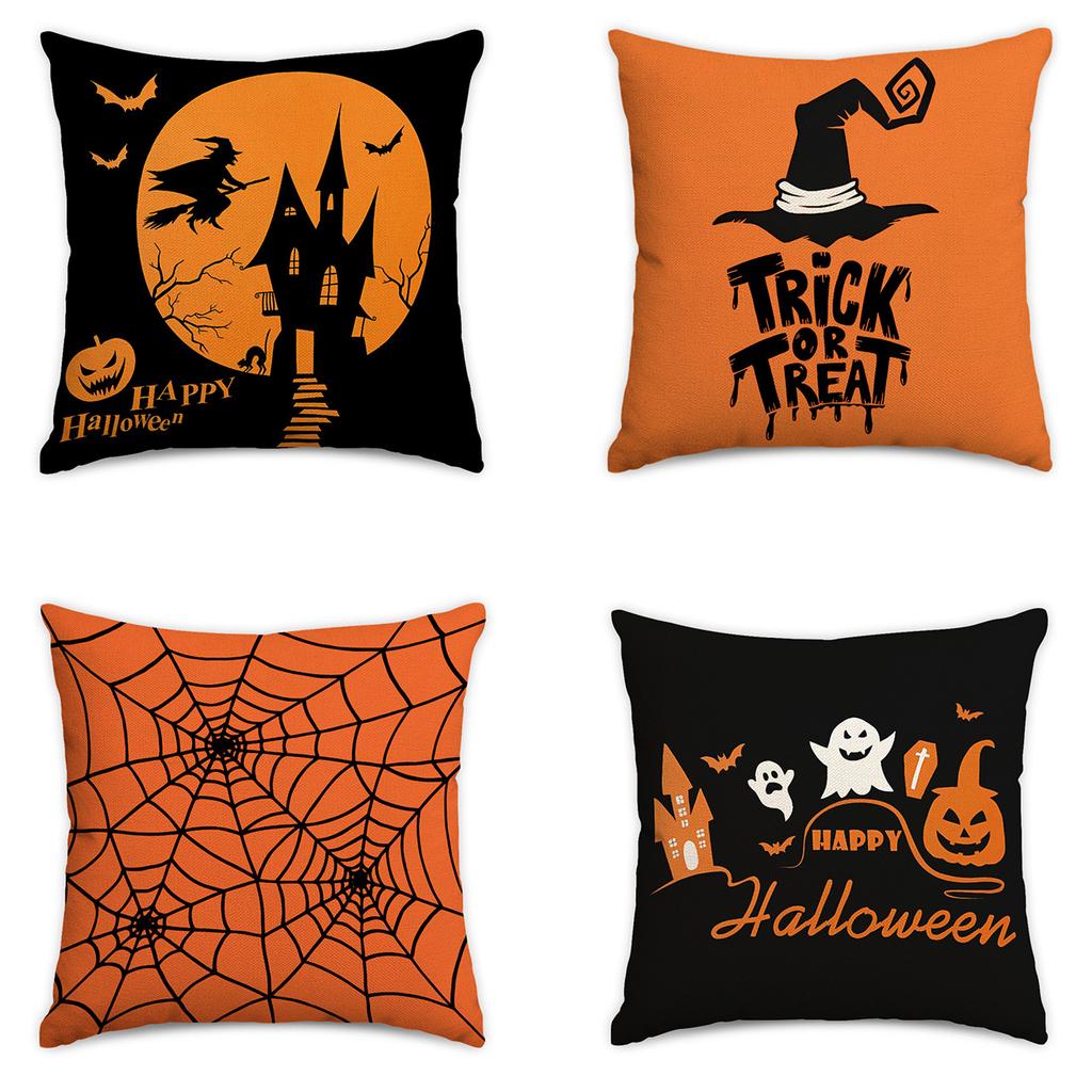Halloween Pillowcase Pumpkin Skull Funny Ghost Cushion Cover Sofa Living Room Decoration Pillow
