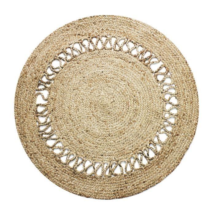 Tapis DECO Jute diam 160 cm - Vague Dentelle
