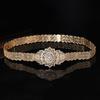 Traditional Hollowed Out Belt Moroccan Caucasus Robe Belt Antique Waistband for Wedding Rhinestones Carving Corset Belt