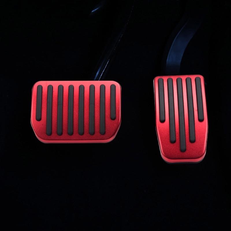 Universal Anti-slip Aluminum Brake Accelerator Clutch Non-Slip Foot Pedal Pad Cover Car Accessory Footrest for  Y