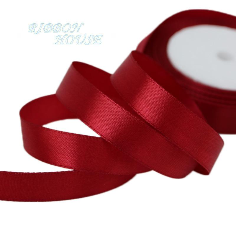 (25 yards/roll) 15mm single face Satin Ribbon Webbing Decoration Gift Christmas Ribbons