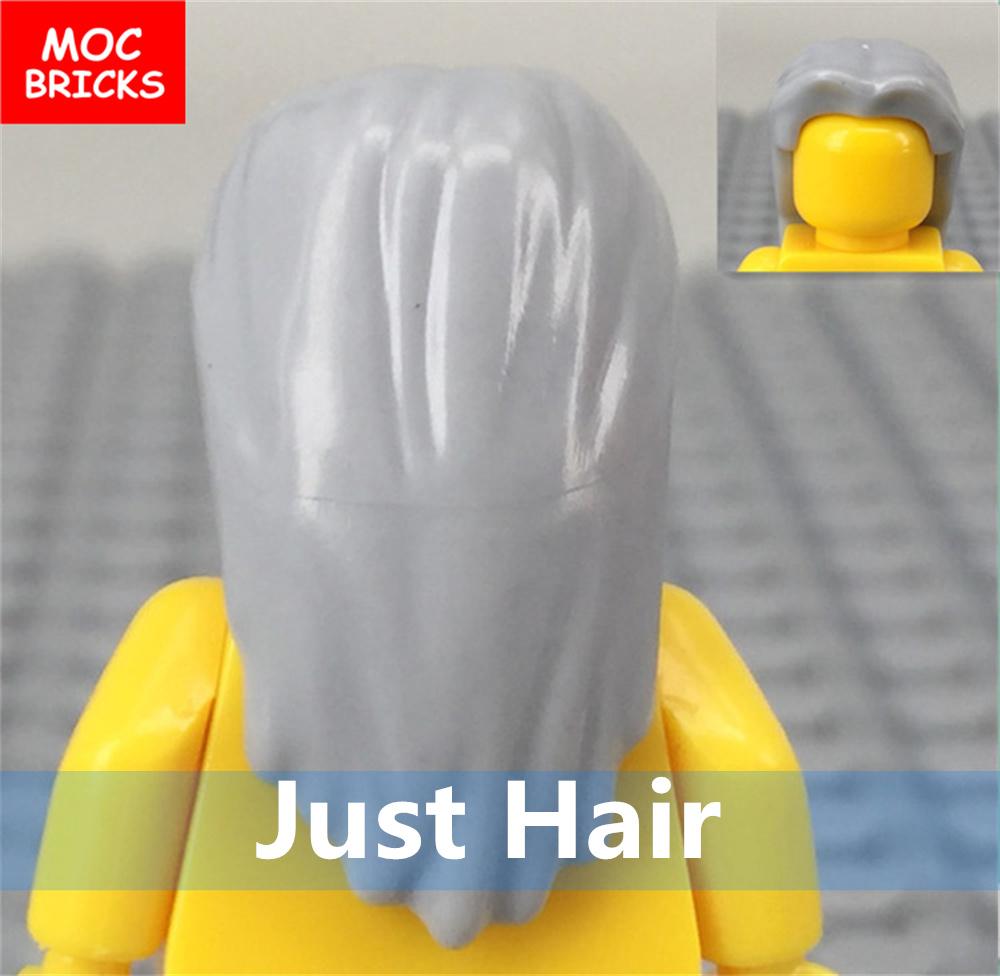 5 Stück/Los MOC Steine Weibliche Haare Zusammengebaute Partikel Bausteine Zubehör Kinderspielzeug Plastikpuppen