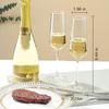 Champagnergläser Set mit 2 Stück, 250 ml, Elegante hohe Gläser für Hochzeiten, Geburtstage, Jubiläen
