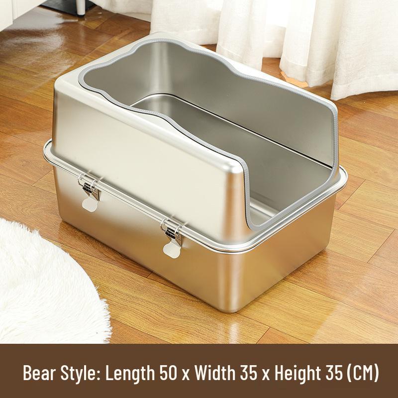 XL Spritzschutz & Sandfang Halboffene Katzentoilette