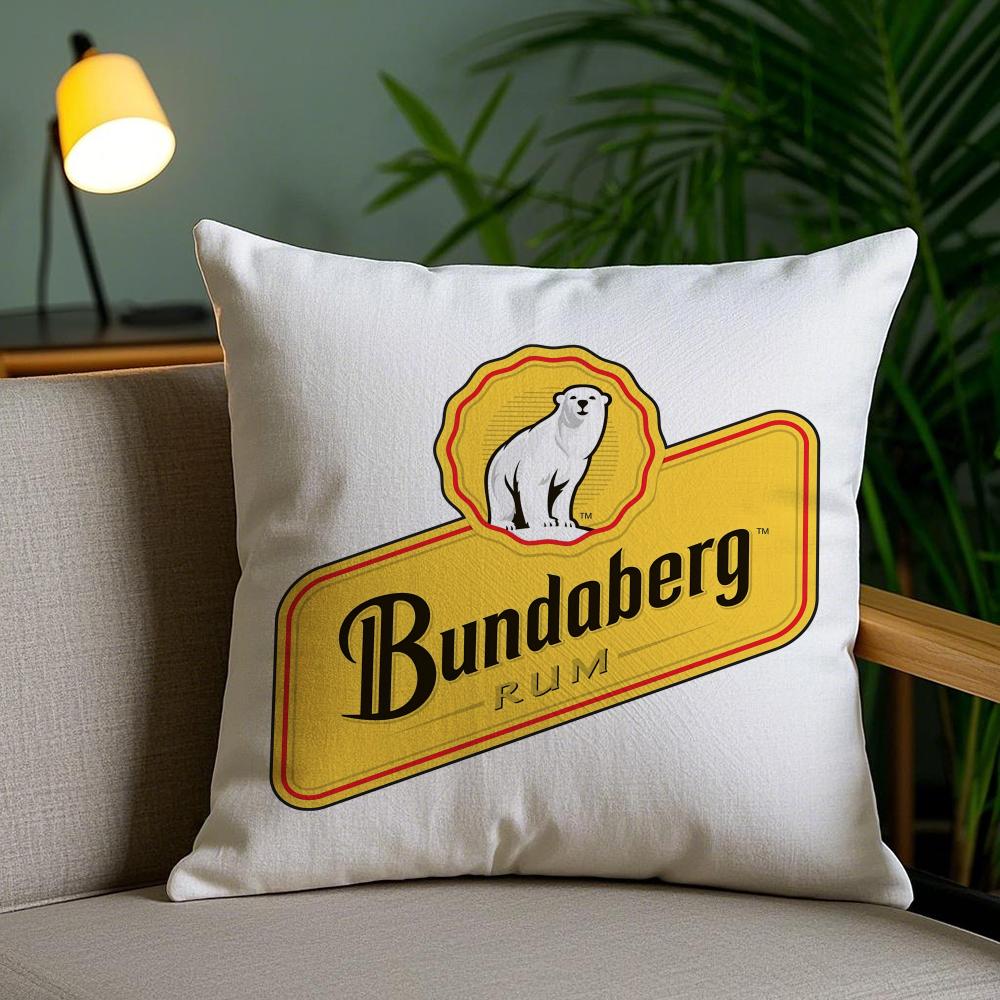 Rum Bundaberg Cushion Cover Plush Fabric Soft Double-Sided Printed Invisible Zipper Sofa Pillow Case Home Decor