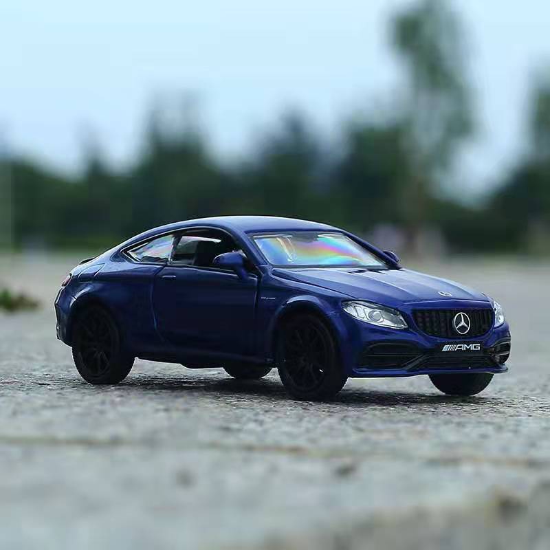 Mercedes Benz C63s AMG Coupe 5 Inch Metal Car Simulation Diecast & Toy Vehicle RMZ City 1:36 Alloy Model Gifts For Children