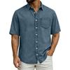 Mens Casual Shirts Short Sleeve Button Down Shirt Mens Summer Shirts Lightweight Comfortable Mens Shirts Casual for Daily Wear