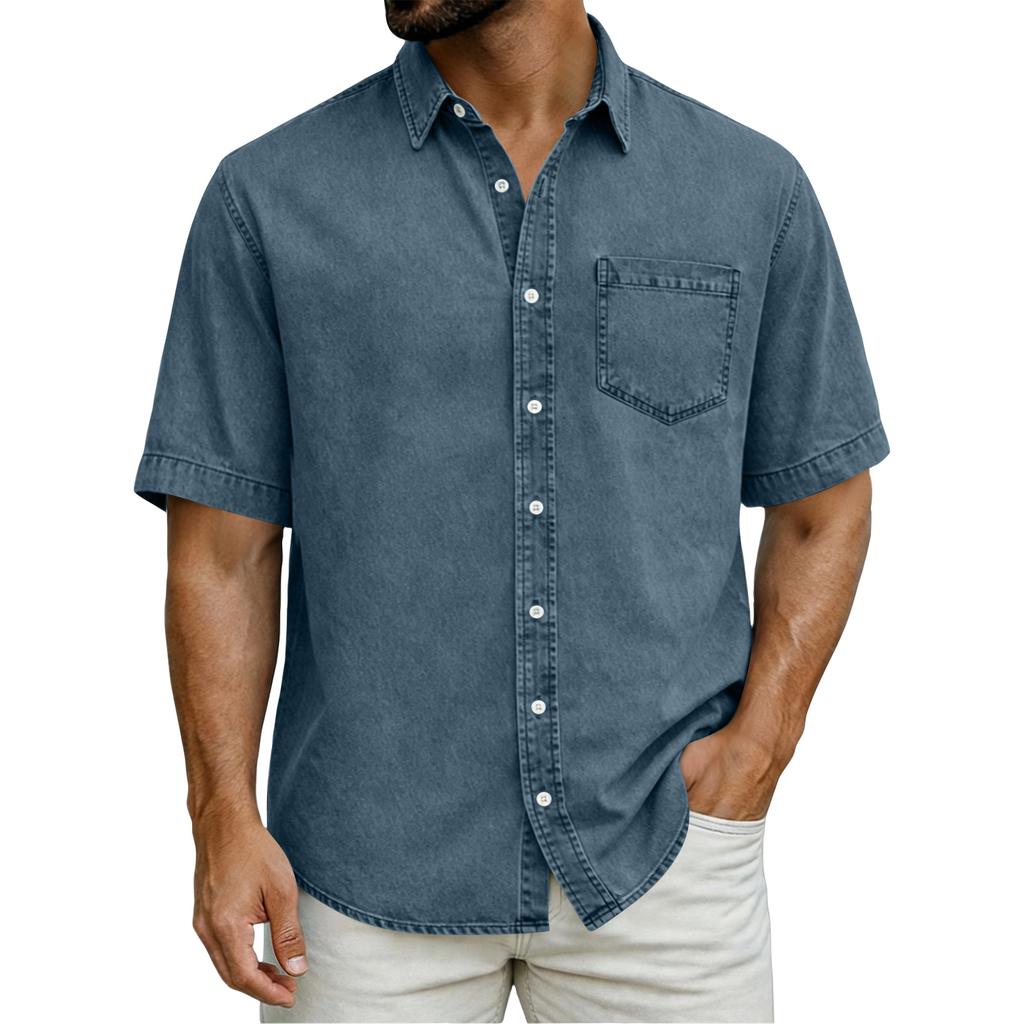 Mens Casual Shirts Short Sleeve Button Down Shirt Mens Summer Shirts Lightweight Comfortable Mens Shirts Casual for Daily Wear