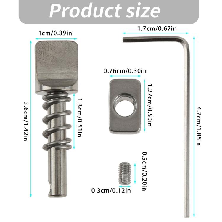 2Pcs Surf Finned Bolt Long Board Sliding Finned Screws Single Finned Nails Stainless Steel Surfboard Finned Screw