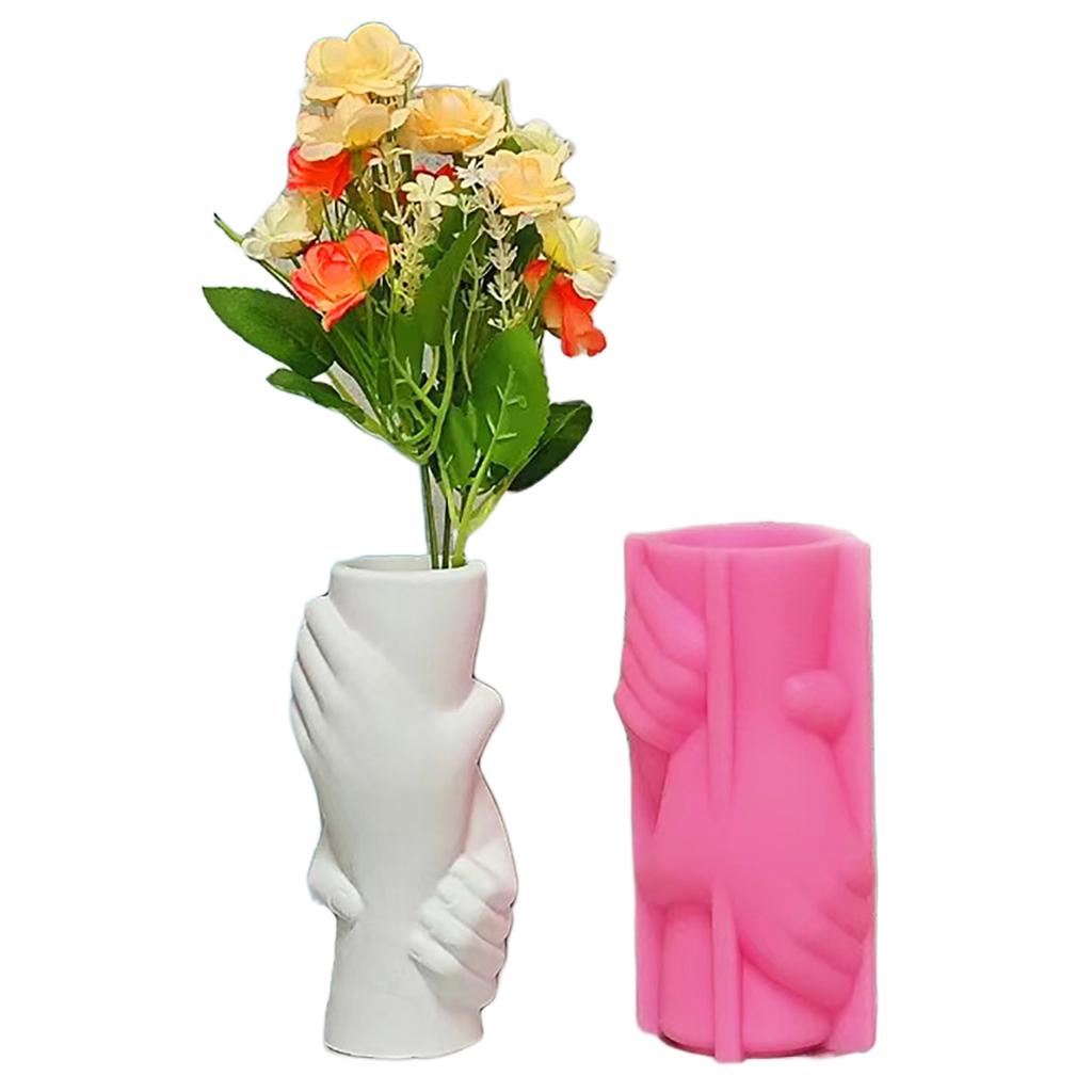 Handhållen Vas Silikonform 3D Planteringskärl Cement Gipsform Harts Blomkruksform Suckulentväxt Blomkrukor Dekorationer