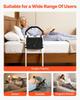 Bed Rail for Elderly, Bedside Assist Rails with Supporting Leg and PU Handrail, Adjustable Height Carbon Steel Pipe Bedside Cane, Bed Bars for Seniors
