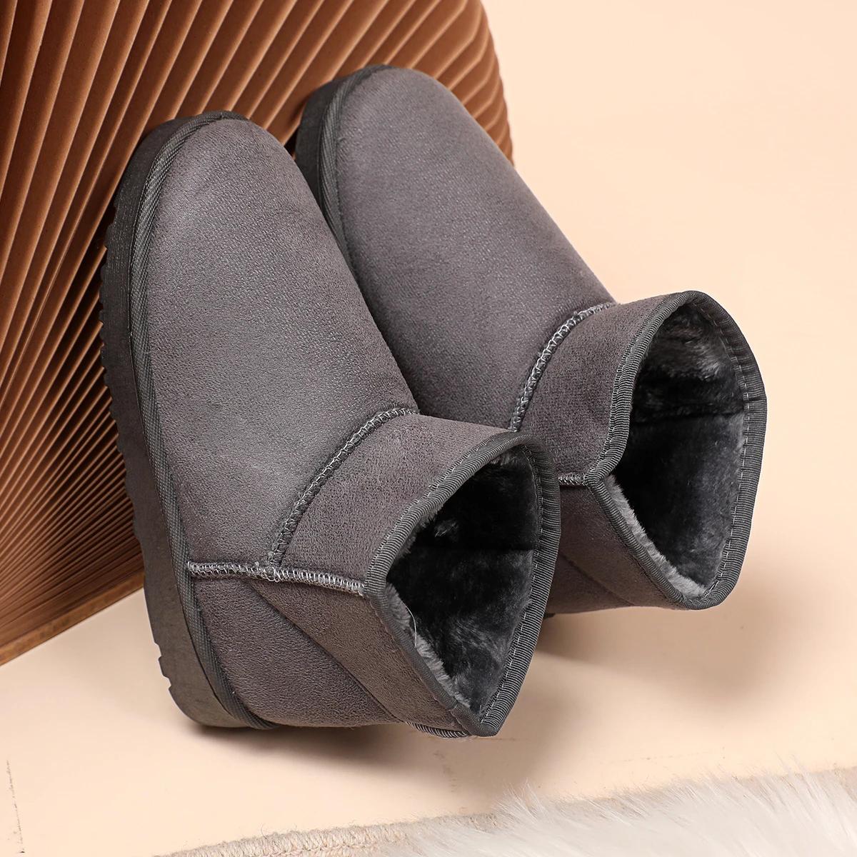 

Cotton shoes women s winter boots 2026 new snow boots women plus fleece thickened warm flat short boots women 36 серый